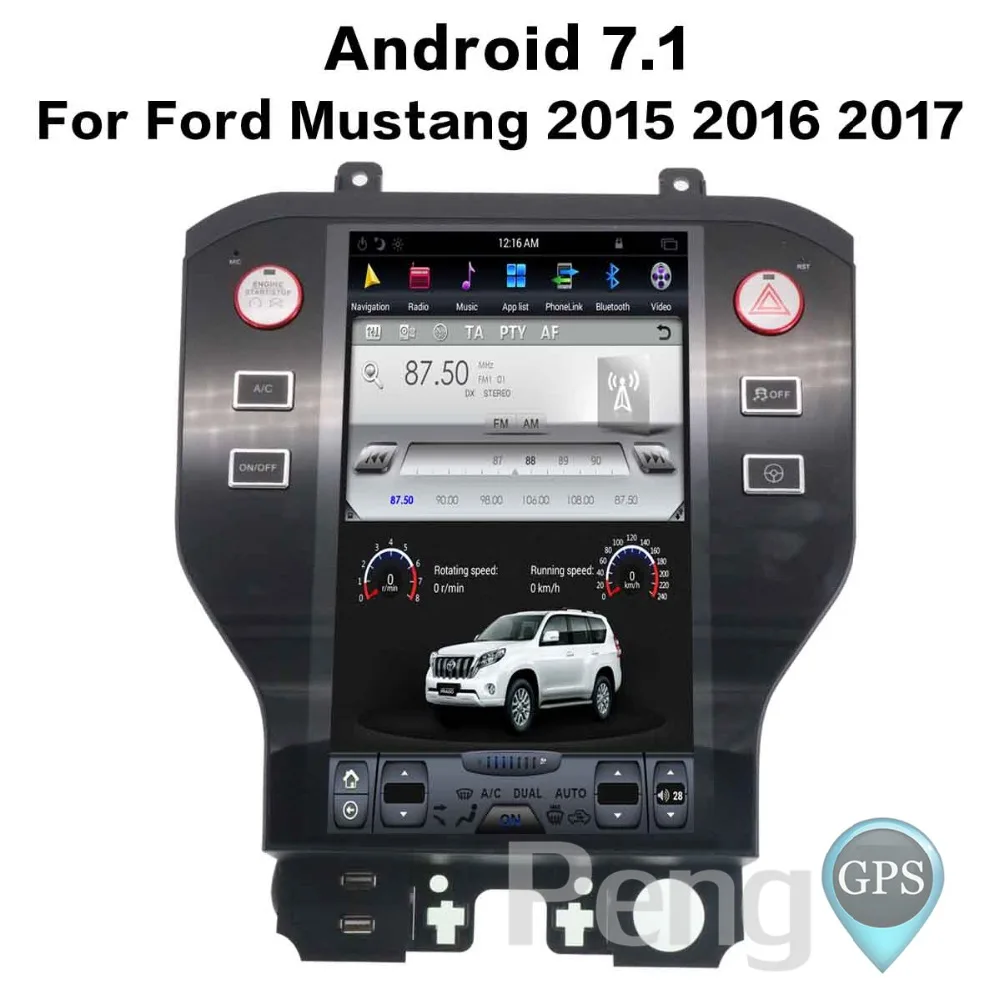 Discount 11.8 Inch 2 Din Car Radio Android 7.1 Car GPS Navigation DVD Player Headunit for Ford Mustang 2015 2016 2017 Autostereo 2G+32G 5
