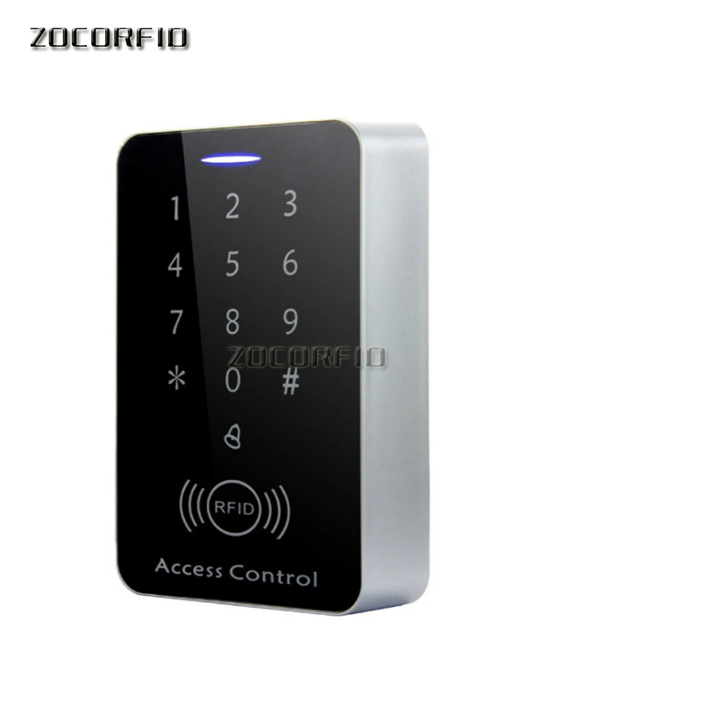 

Touch keypad with 10pcs EM crystal keychains RFID Access Control Keypad digital panel Card Reader For Door Lock System