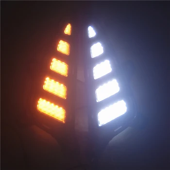

2PCS LED For TOYOTA C-HR CHR 2016 2017 2018 2019 LED car DRL Daytime driving Running Lights Daylight yellow signal Fog Head Lamp