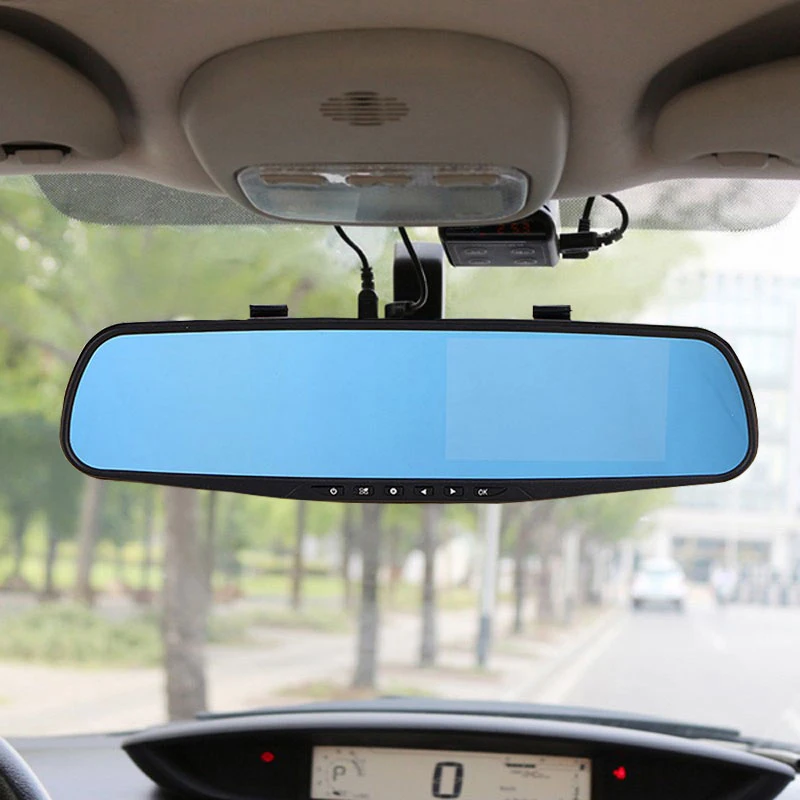 Jiluxing Dash Cam 4,3 ''1080 P Автомобильный видеорегистратор зеркало с двумя объективами видео регистратор монитор парковки Автомобильная камера зеркало заднего вида Авто Регистратор