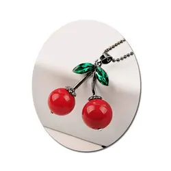 2018 Новая мода цепочки и ожерелья для женщин австрийского хрусталя вишня кулон ожерелье девушки украшения подарок