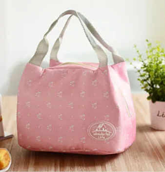 2018 neue Mode Tragbare Mittagessen Tasche Bogen Druck Tote Picknick Isolierte Kühler Zipper Organizer LunchBox Picknick Lagerung Taschen