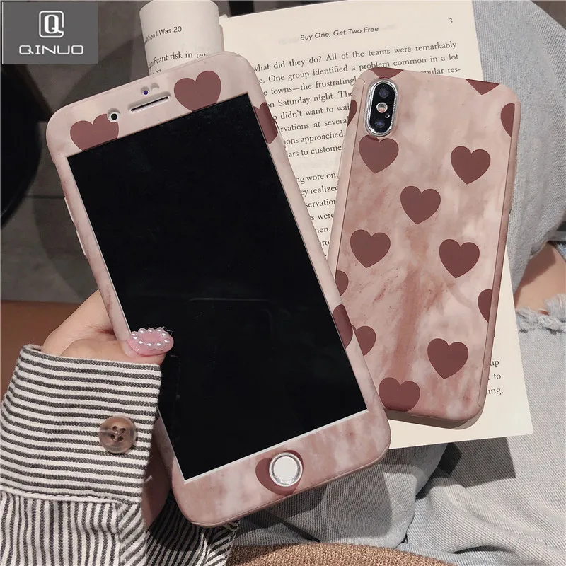 Чехол для телефона в стиле ретро из поликарбоната iPhone 11 Pro Max X XR XS Love Heart жесткий