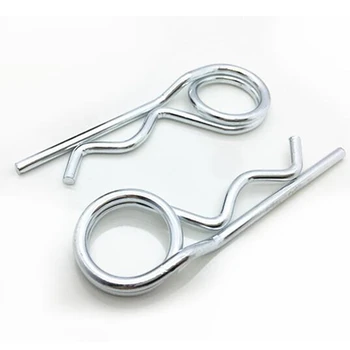

2*50mm 20pcs Double Circle steel Bayonet pin closed Alignment cotter wave B R shaped shaft splitpin