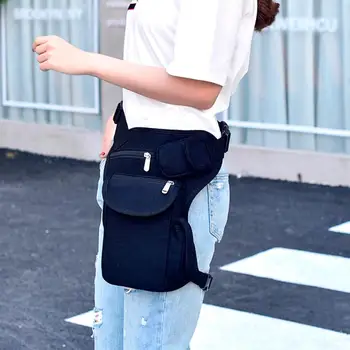 

Fishsunday Men Outdoor Sport Running Riding Pure Color Canvas Leg Pack Messenger Bag Waist Bag 0801