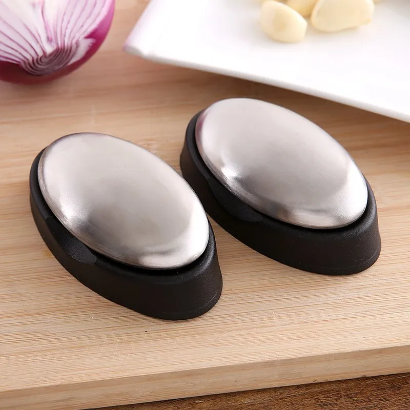 

2019 Hot Stainless Steel Soap - Oval Shape Deodorize Smell from Hands Retail Magic Eliminating Odor Kitchen Bar