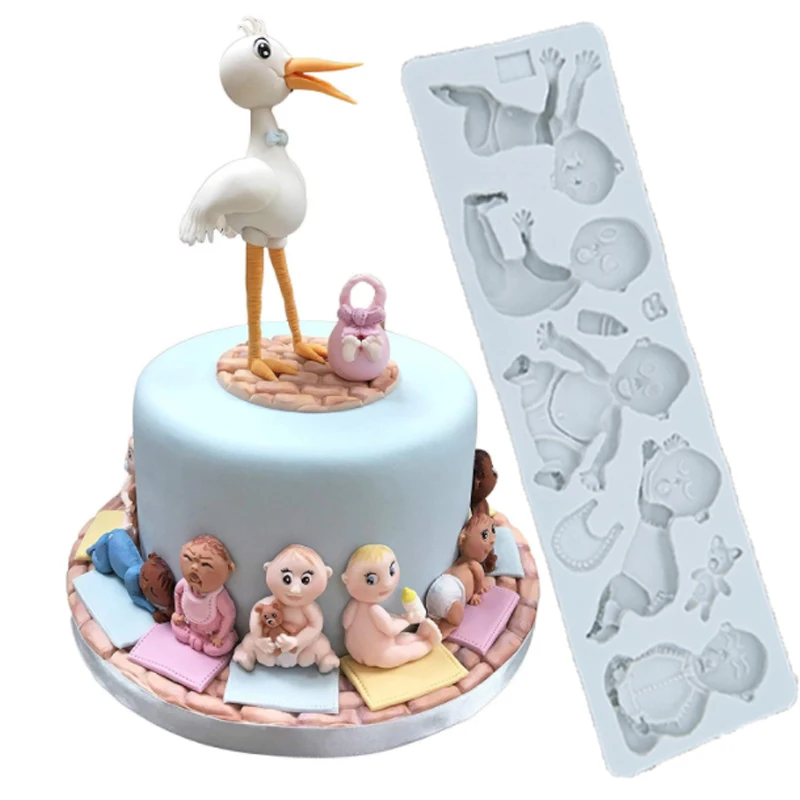 Младенцы помадка торт украшения инструменты, силиконовые формы Sugarcrafts набор для выпечки с шоколадом инструменты для тортов Gumpaste Fimo