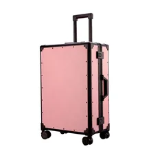 Ретро багаж на колесиках Спиннер винтажный кожаный Дорожный чемодан с колесиками Сумка На Колесиках Женская дорожная сумка багажник для переноски на посадочном месте