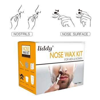

50g Portable Men's Painless Beads Nose Hair Removal Wax Kit Nose Hair Removal Wax Kit for Men Quickly Help Hair Removal TSLM1