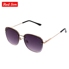 Red Son Golden Frame Semi-Rimless Sunglasses Women Polarized Classic eyewear Photochromic Gradient Goggles UV400 Red Son Golden Frame Semi-Rimless Sunglasses Women Polarized Classic eyewear Photochromic Gradient Goggles UV400