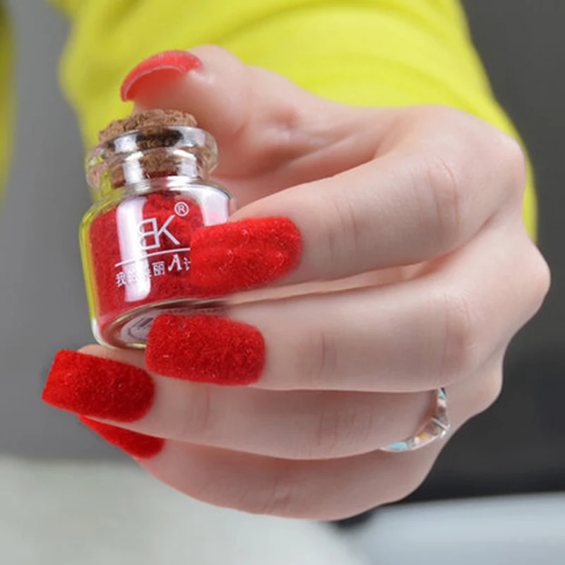 

1PC Decorate Velvet Fiber Powder Nail Polish Professional Nail Varnish Art Cosmetics 24 Colors