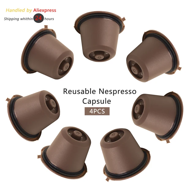 Cheap 4pcs/pack Refillable Nespresso Capsule Compatible with Nespresso Coffee machine Refillable capsulas Refill Capsules Pods