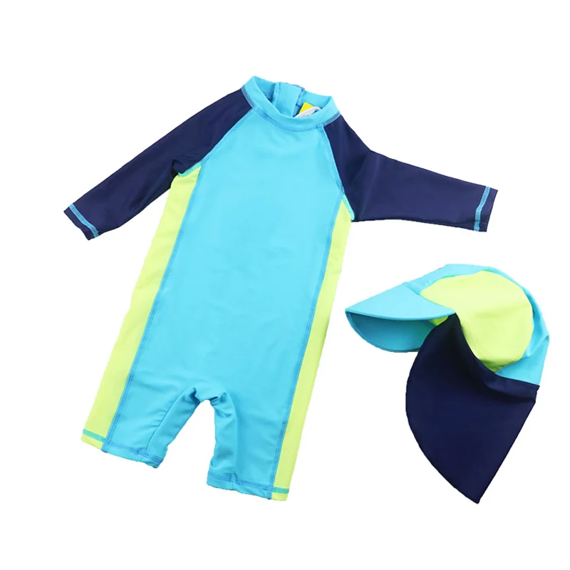 

Top Quality Boy's One-piece Swimsuit Baby's Sun Protection Flat-angle Surf Vacation Infant Bathing Suit Beachwear Diving Surfing