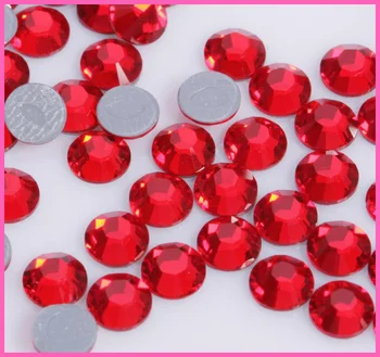 

AAAA+ Quality Light Siam DMC HotFix Rhinestones ss6 ss10 ss16 ss20 ss30 Iron On Flatback Hot Fix Rhinestones For Luxury Dress
