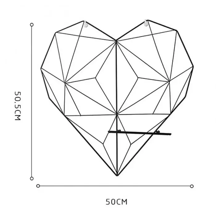 Любовь в форме сердца железная стойка для хранения Настенный фото открытка металлические сетки держатель для хранения FP8