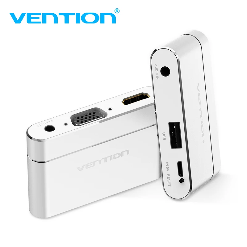 Vention USB к HDMI, VGA, аудио видео конвертер 3 в 1 USB цифровой av-адаптер для iPhone 8 Android USB аудио адаптер для samsung