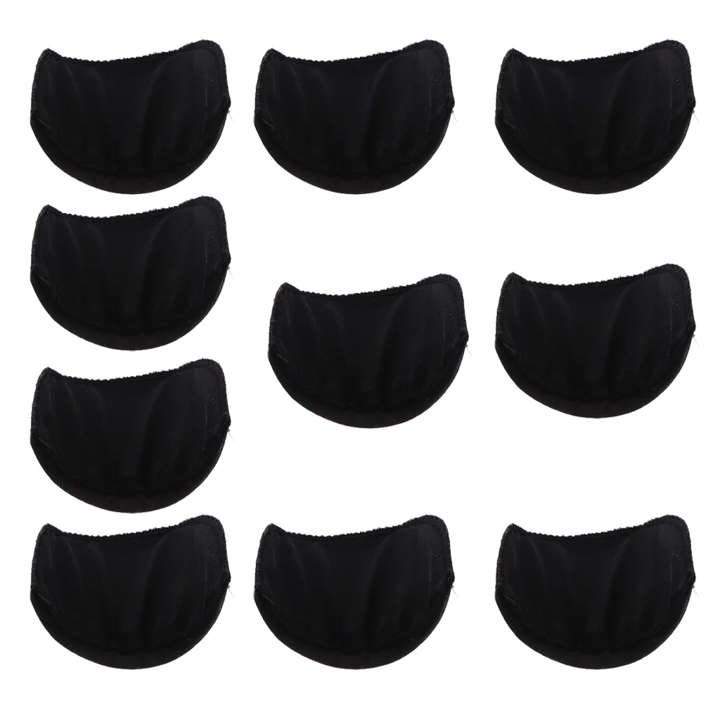 5 Pair Soft Padded Shoulder Padding Encryption Sponge Epaulets for Blazer T-shirt Clothing Sewing Accessories Black