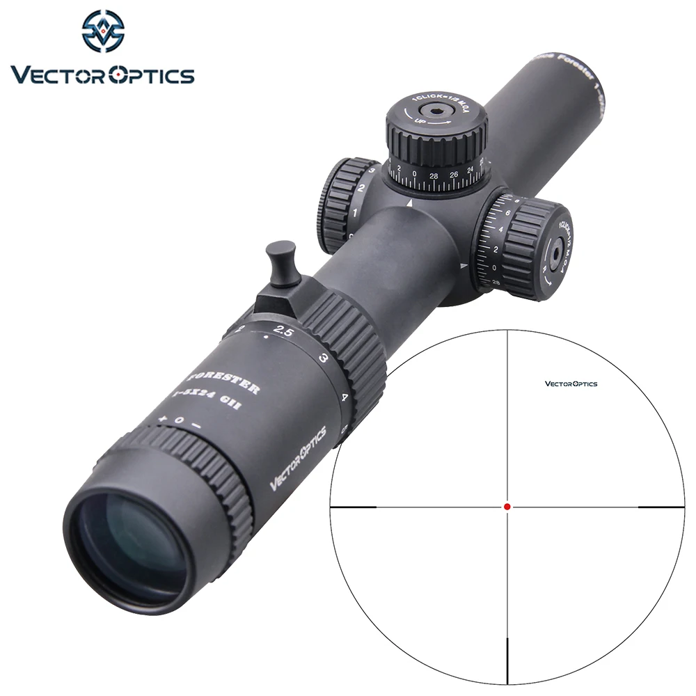 Векторная оптика GenII Forester 1-5x24 Riflescope 30 мм центральная точка с подсветкой подходит AR15. 223 7,62 мм Airgun страйкбол охотничий прицел