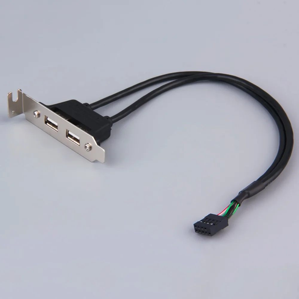 

Expansion 2 Ports Hub USB 2.0 to 9 Pin Header Mainboard Panel Bracket