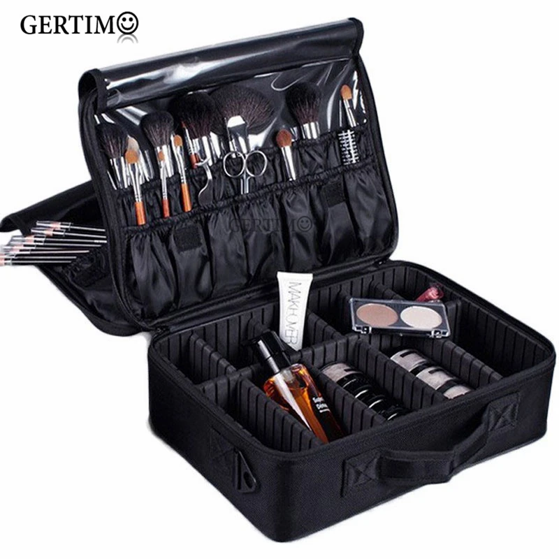 

Professional Beauty Suitcase MakeUp Cosmetic Waterproof Women Makeup Case Organizer Large Capacity Storage Travel Pouch Bag