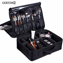 Professional Beauty Suitcase MakeUp Cosmetic Waterproof Women Makeup Case Organizer Large Capacity Storage Travel Pouch Bag