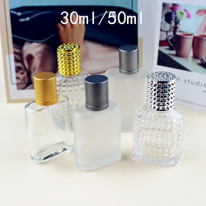 Download Logo Welcome 30ml 50ml 100ml Clear Glass Spray Bottle Frosted Square Glass Perfume Bottle Cosmetic Packaging Bottle Vials Refillable Bottles Aliexpress
