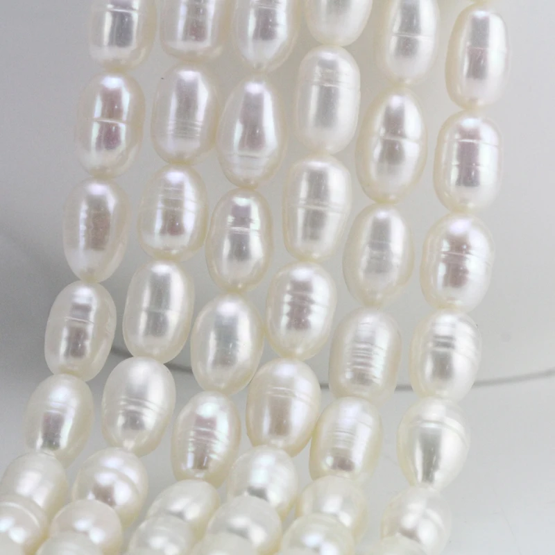

8mm natural white freshwater oval rice pearl strand,drop pearl,DIY jewelry bead,large hole pearls,1.0mm,1.5mm,1.8mm,2.0mm,2.2mm