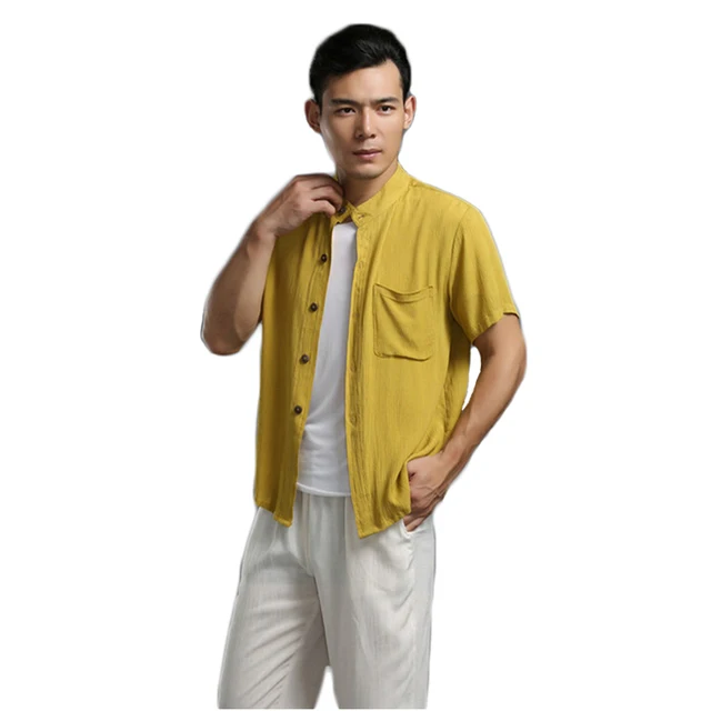 Aliexpress.com : Buy Summer fashion casual wrinkled cotton linen men's ...