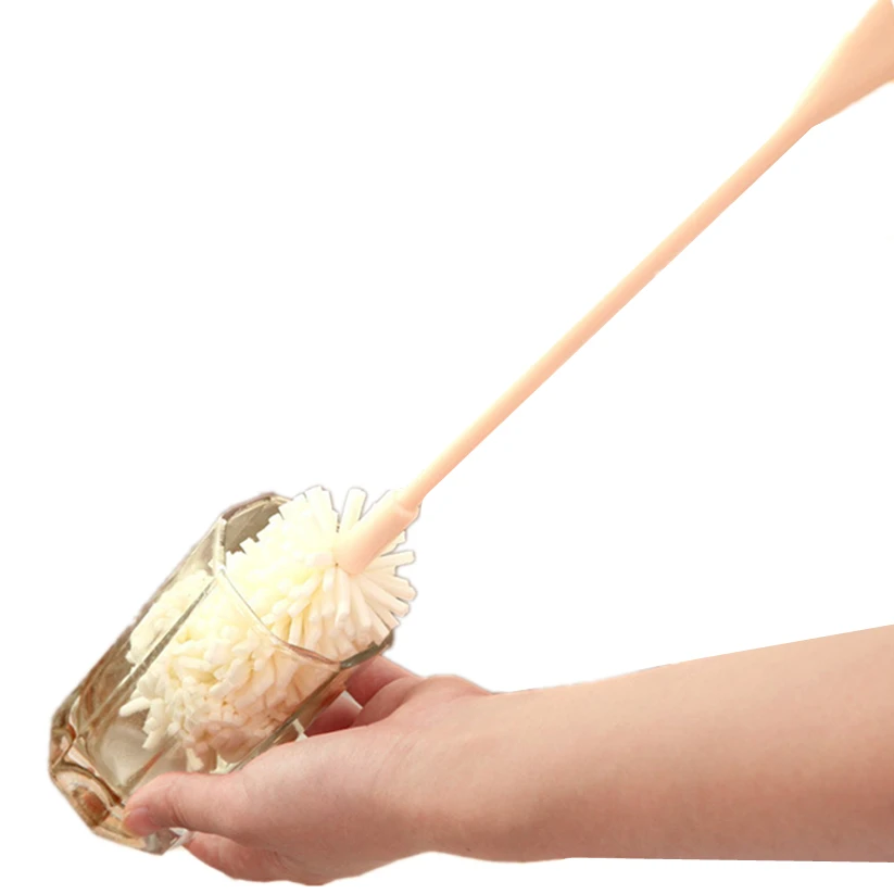 Long Handle Sponge Cleaner Cleaning Brush Bottle Glass Cup Mugs Bowls