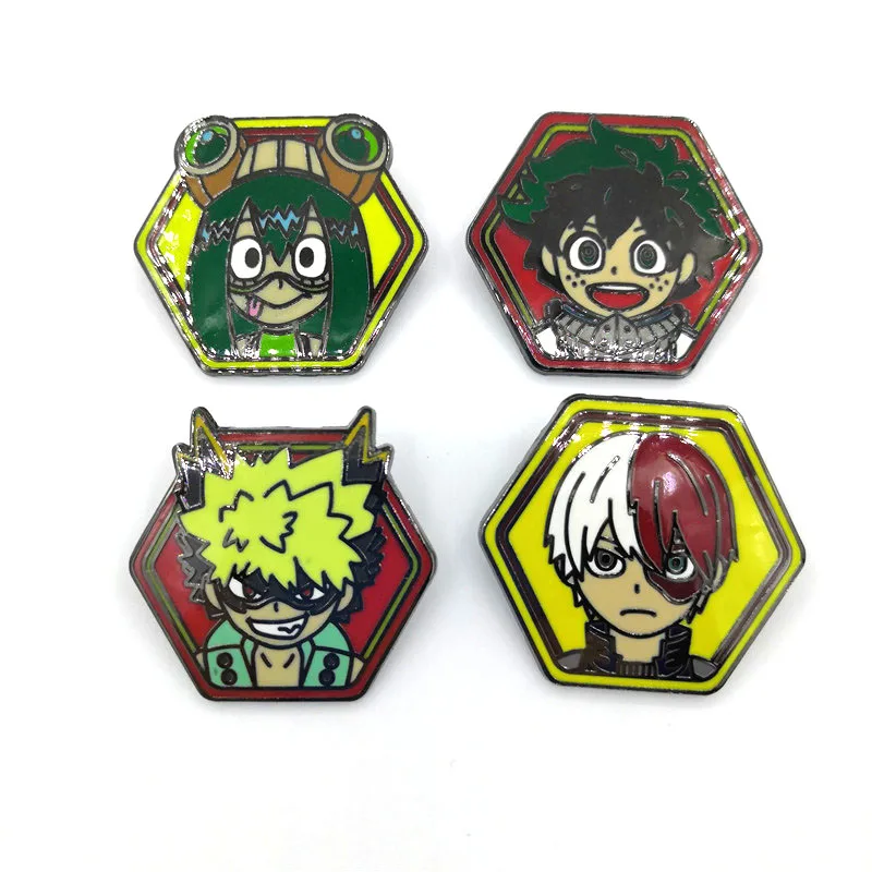 

My Hero Academia couple kids men women 90s funny cartoon backpack clothes diy decoration Enamel Brooches badge collar pins gifts