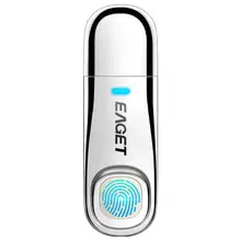 Usb-накопитель EAGET FU60 FU5 32 ГБ/64 ГБ, зашифрованный отпечаток пальца, USB флеш-накопитель, высокая скорость, интеллектуальная безопасность, USB 3,0, флешка, металлический u-диск