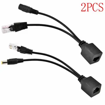 

1 Pair POE Adapter Cable RJ45 Injector Splitter Kit Tape Screened Passive Power Over Ethernet Synthesizer Separator Combiner
