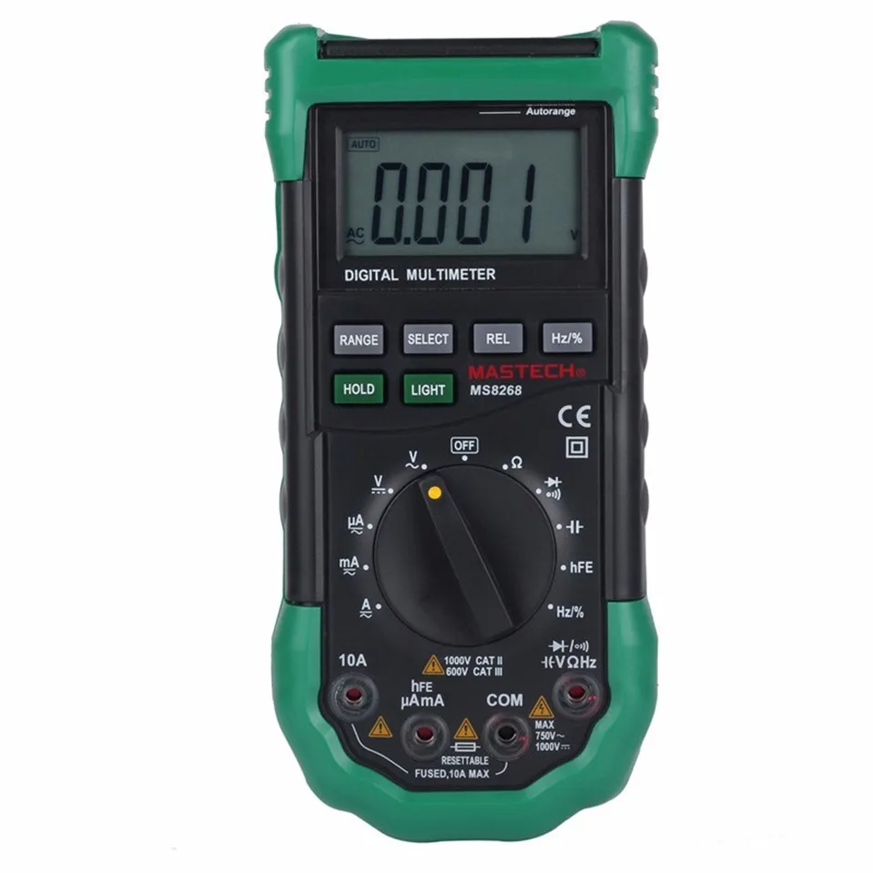 

MASTECH MS8268 Digital Multimeter Auto Range protection ac/dc ammeter voltmeter ohm Frequency electrical tester diode detector