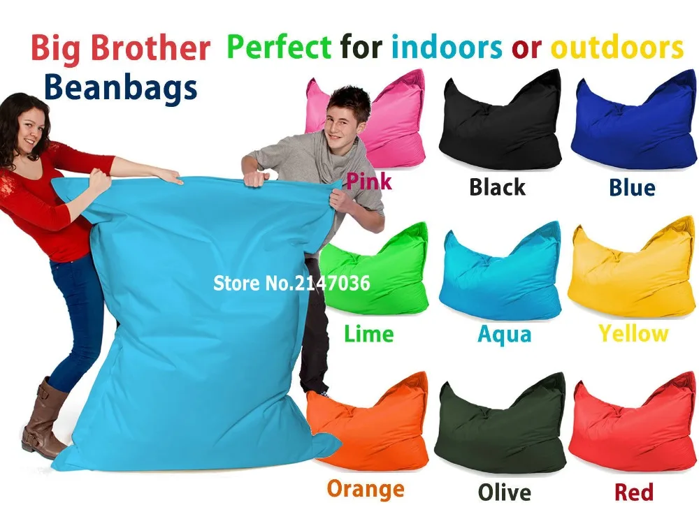 Big brother adults tear resistant bean bag chair for outdoor and indoor