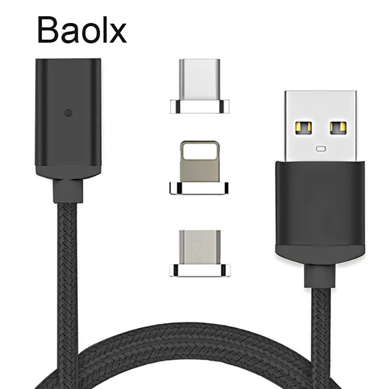 

Magnetic Cable Micro USB/Type C/IOS USB-C usb Fast Charging Charger Data Sync Cable Cord For Apple iPhone X 8 7 6 s Plus 5 5S 5C