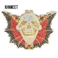 Luxury crystal clutch bag women evening bags bat shape Hallowmas skull bag diamond prom party Purse bling handbags SC115