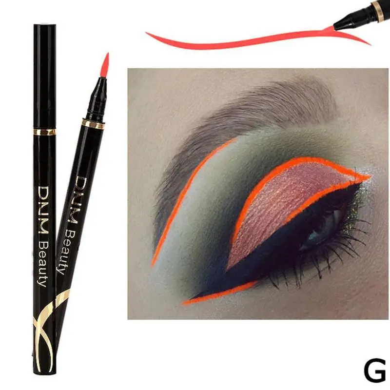 12 цветов жидкая подводка для глаз карандаш для макияжа стойкий Быстросохнущий цветной карандаш для глаз Водонепроницаемый 24 часа - Цвет: G