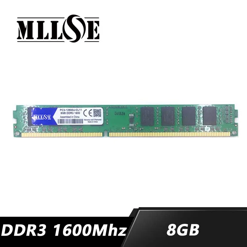 MLLSE Memory RAM DDR3 8GB 1600 1600mhz PC3-12800U PC3-12800 Desktop Computer PC Memoria DIMM 8G | Компьютеры и офис