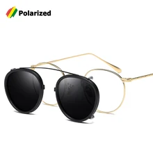 JackJad, стимпанк, Ретро стиль, Круглые, поляризационные солнцезащитные очки, оправа, клипса, линзы, съемные, солнцезащитные очки, Oculos De Sol 2773