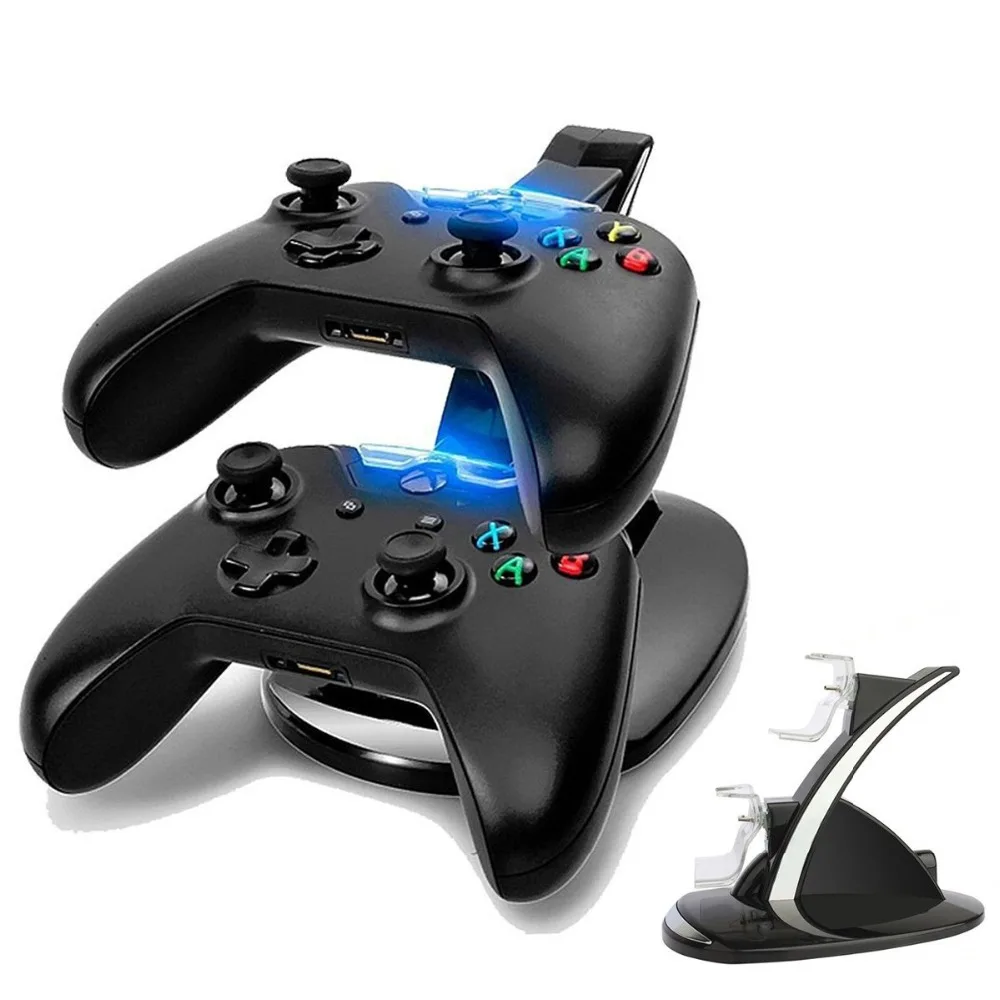 LED Dual Micro USB Charging Dock Station for Microsoft XBox One
