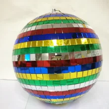 Красочным легкий зеркальное отражение Стекло шар Стадия фестиваль Висячие мяч мотор 19 см