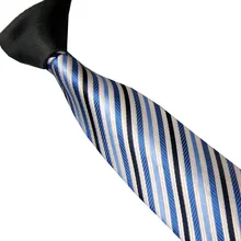 Lammulin Для мужчин костюм Галстуки Дизайн черный Узел контрастный черный с серебристый/синий/цвет небесно-синий косой полосатый галстук узкий галстук 6 см