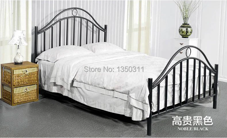 Enhanced version of European style Metal bed iron bed double bed pastoral style student bed 1.5 meters 1.8 meters