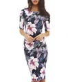 Frauen Kleid Elegante Blumen Druck Arbeit Business Casual Partei Sommer Mantel Vestidos 004 1-in Kleider aus Damenbekleidung bei