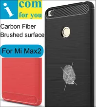 Углеродного волокна Чехол Для Сяо Mi Max 2 Max2 анти хит ударопрочный матовый ТПУ Силиконовые протектор