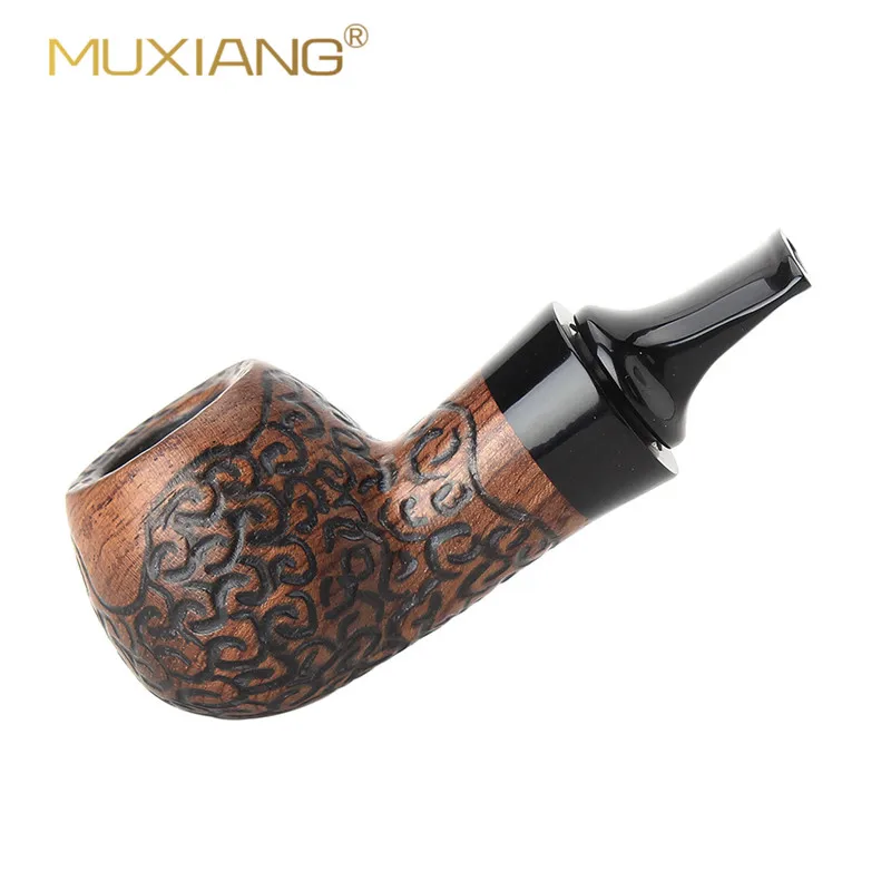MUXIANG Kevazingo Wooden Tobacco Pipe Straight Short Stem Small