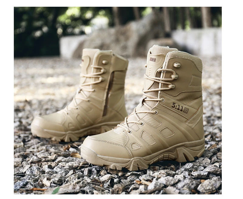 Мужские военные кожаные ботинки; сезон зима-осень; спецназ; тактические ботинки для пустыни; военные лодки; уличная походная обувь; зимние ботинки
