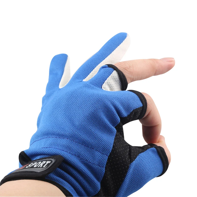 

New Anti Slip Fishing Gloves/Outdoor Sports Slip-resistant Three Fingerless Skidproof 3Low-Cut Fingers Lure Glove Fishing Tackle