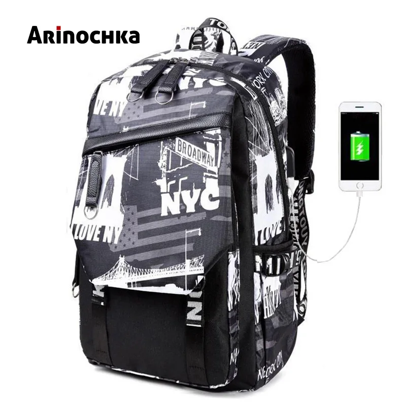 

Boys School Bags for Junior School Graffiti Waterproof Large Backpack for Teenagers High School Backpack Boys Casual Travel Bag