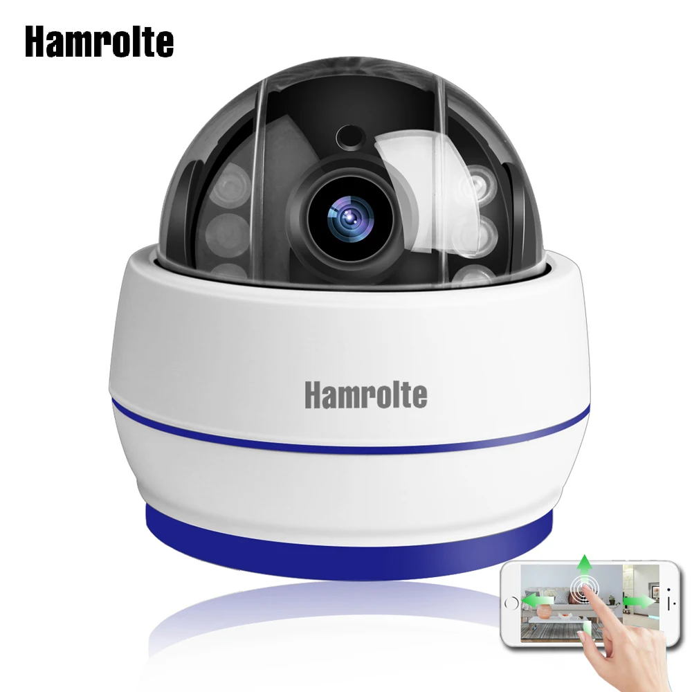 Hamrolte Wifi Camera Speed Dome Camera 1080P 5X Zoom Auto Focus Indoor